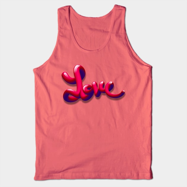 LOVE FUCHSIA Tank Top by IconAge